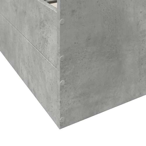 Okvir kreveta s ladicama siva boja betona 150 x 200 cm drveni Beton siva 150 x 200 cm Cijena