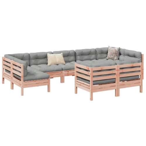 Vrtna garnitura - 9-dijelni set vrtnih sofa s jastucima masivno drvo duglazije - Prirodni douglas 1 Cijena
