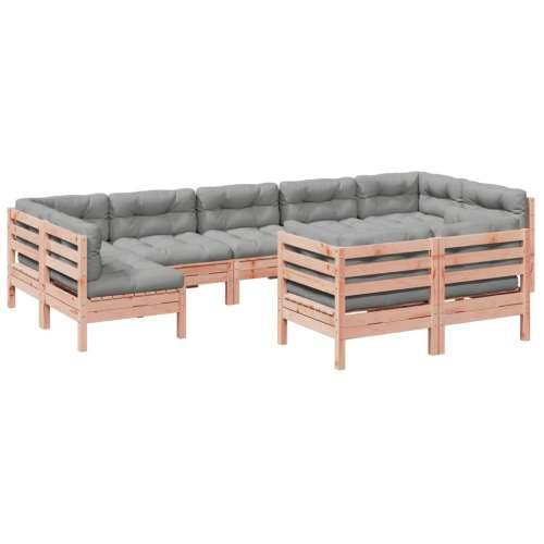 Vrtna garnitura - 9-dijelni set vrtnih sofa s jastucima masivno drvo duglazije - Prirodni douglas 1 Cijena