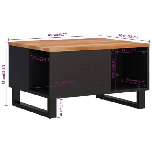 Stolić za kavu 60x50x35 cm od masivnog drva bagrema - Smeđa 60 x 50 x 35 cm 1 Cijena