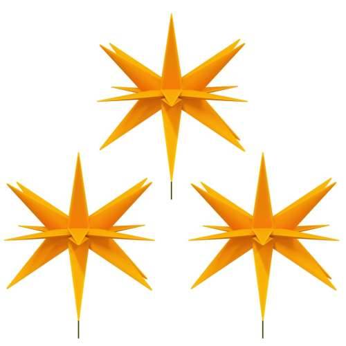 Božićna svjetla sa šiljcima 3 kom LED sklopiva žuta 35 cm - Žuta 1 Cijena
