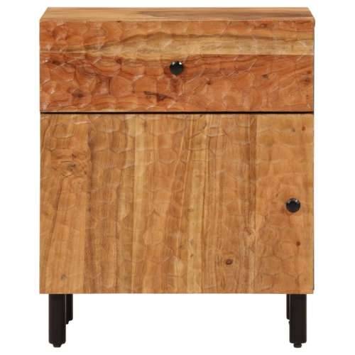 Noćni ormarić 50 x 33 x 60 cm od masivnog drva bagrema - Prirodna 1 Masivno bagremovo drvo Cijena