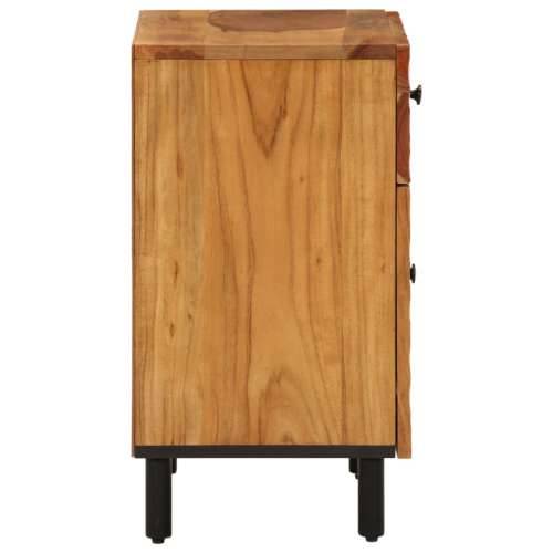 Noćni ormarić 50 x 33 x 60 cm od masivnog drva bagrema - Prirodna 1 Masivno bagremovo drvo Cijena