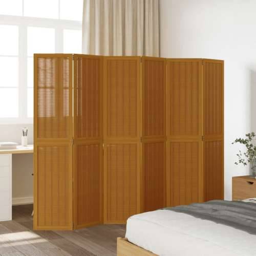 Paravan - Sobna pregrada s 6 panela smeđa od masivnog drva paulovnije - 40 x 180 cm 6 Cijena
