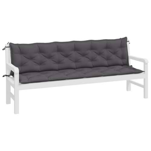 Jastuci za vrtnu klupu 2 kom antracit 200x50x7cm tkanine Oxford - Antracit 200 x 50 x 7 cm 2 Cijena