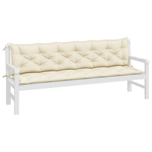 Jastuci za vrtnu klupu 2 kom Krem bijeli tkanine Oxford Krema 200 x 50 x 7 cm 2 Cijena