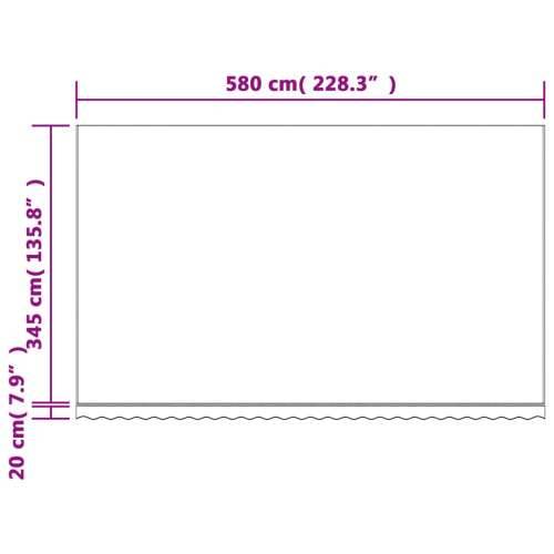 Zamjenska tkanina za tendu crveno-bijela prugasta 6 x 3,5 m Cijena