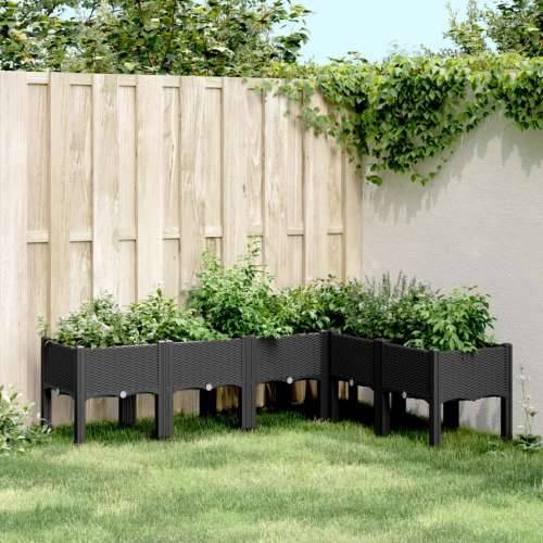 Vrtna sadilica s nogama crna 160 x 120 x 42 cm PP - Crna 160 x 120 x 42 cm 1 Cijena