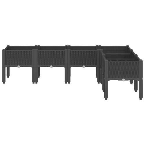 Vrtna sadilica s nogama crna 160 x 120 x 42 cm PP - Crna 160 x 120 x 42 cm 1 Cijena