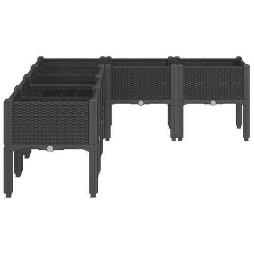Vrtna sadilica s nogama crna 160 x 120 x 42 cm PP - Crna 160 x 120 x 42 cm 1 Cijena