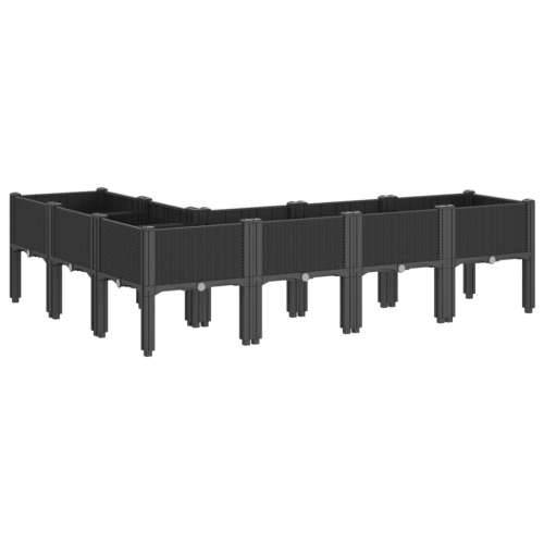 Vrtna sadilica s nogama crna 160 x 120 x 42 cm PP - Crna 160 x 120 x 42 cm 1 Cijena