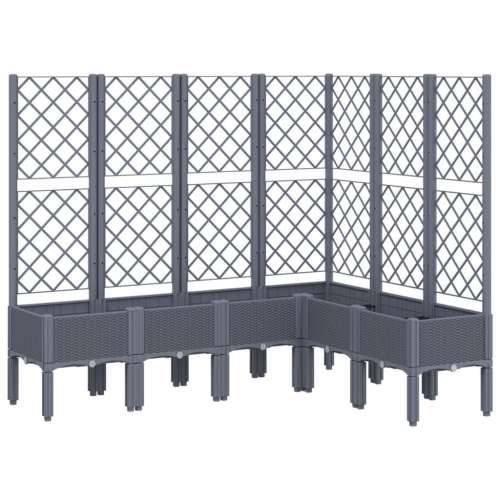 Vrtna sadilica s rešetkom plava siva 160x120x142 cm PP Plavo-siva 160 x 120 x 142 cm 1 Cijena