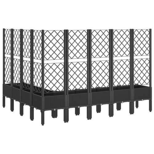 Vrtna sadilica s rešetkom crna 200 x 160 x 142 cm PP - Crna 200 x 160 x 142 cm 1 Cijena