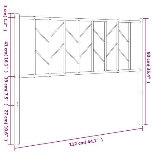 Metalno uzglavlje bijelo 107 cm - Bijela 107 cm 1 Cijena
