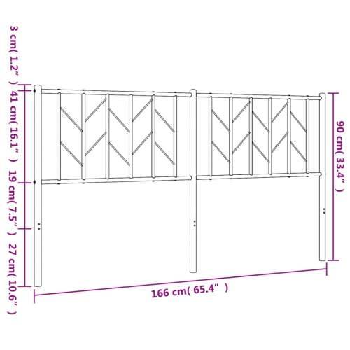 Metalno uzglavlje bijelo 160 cm - Bijela 160 cm 1 Cijena