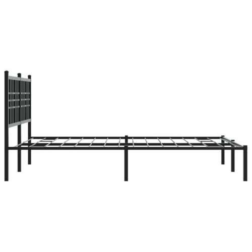 Metalni okvir za krevet s uzglavljem crni 140x200 cm - Crna 140 x 200 cm s uzglavljem Cijena