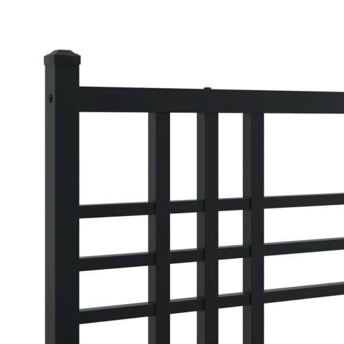 Metalni okvir za krevet s uzglavljem crni 140x200 cm - Crna 140 x 200 cm s uzglavljem Cijena