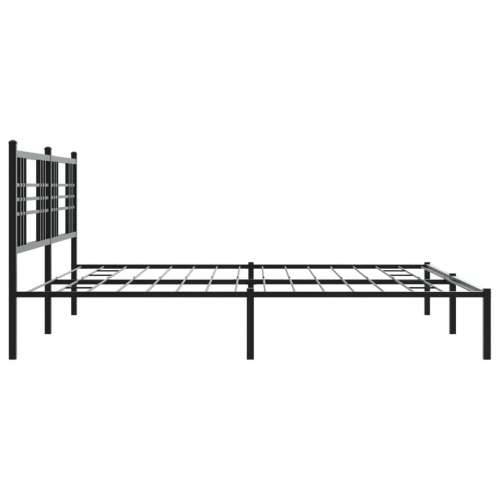 Metalni okvir za krevet s uzglavljem crni 200x200 cm - Crna 200 x 200 cm s uzglavljem Cijena