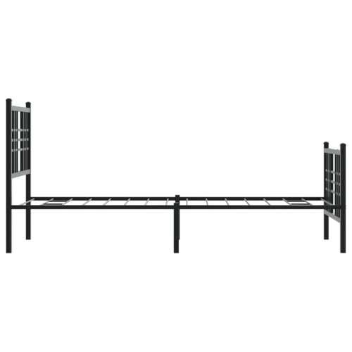 Metalni okvir kreveta uzglavlje i podnožje crni 80x200 cm Crna 80 x 200 cm s uzglavljem i podnožjem Cijena