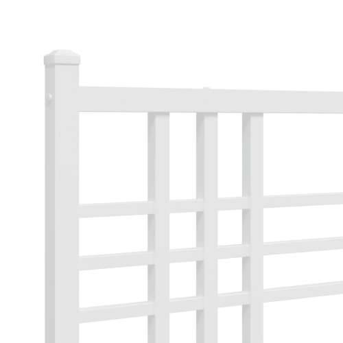 Metalni okvir za krevet s uzglavljem bijeli 100x190 cm - Bijela 100 x 190 cm s uzglavljem Cijena