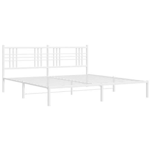 Metalni okvir za krevet s uzglavljem bijeli 183x213 cm - Bijela 183 x 213 cm s uzglavljem Cijena