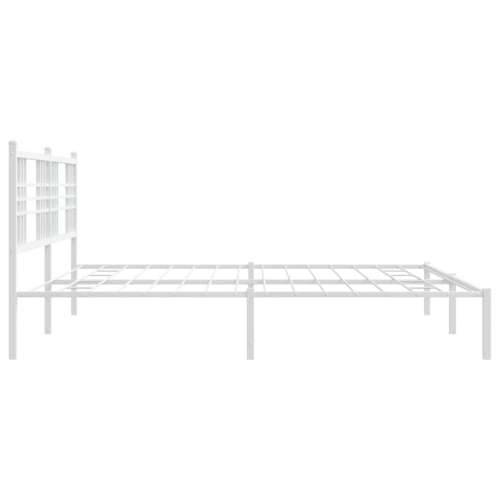 Metalni okvir za krevet s uzglavljem bijeli 183x213 cm - Bijela 183 x 213 cm s uzglavljem Cijena