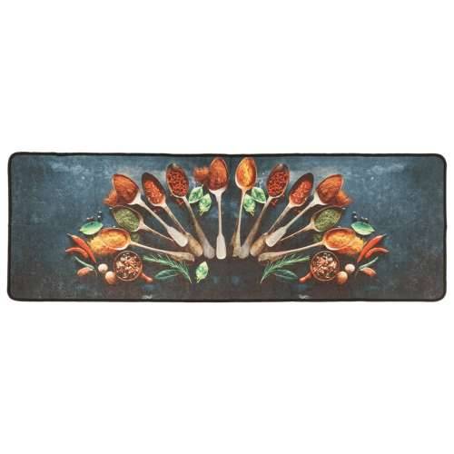 Kuhinjski tepih raznobojni 60 x 180 cm perivi i protuklizni - Plava i crvena Cijena