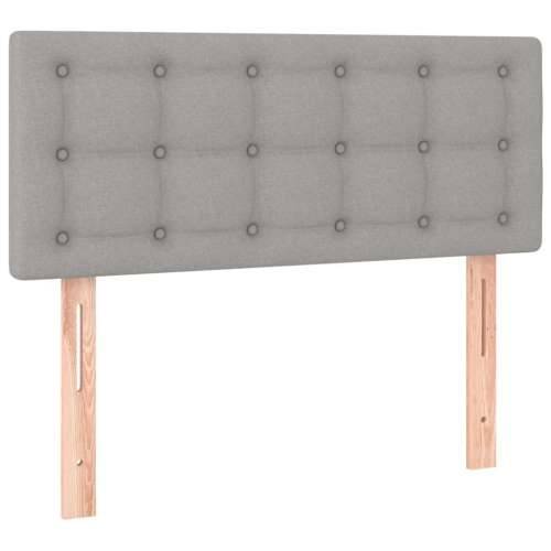 Krevet s oprugama i madracem LED svjetlosivi 120x190 cm tkanina - Svjetlosiva 120 x 190 cm gumbi Cijena