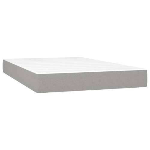 Krevet s oprugama i madracem LED svjetlosivi 120x190 cm tkanina - Svjetlosiva 120 x 190 cm gumbi Cijena