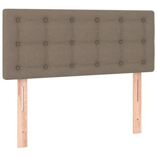 Krevet s oprugama i madracem LED smeđesivi 120x190cm od tkanine - Sivo-smeđa 120 x 190 cm gumbi Cijena