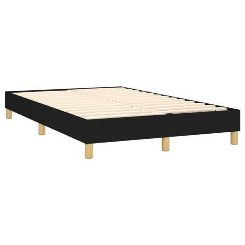 Krevet box spring s madracem LED crni 120 x 190 cm od tkanine - Crna 120 x 190 cm Blok s kvadratima Cijena