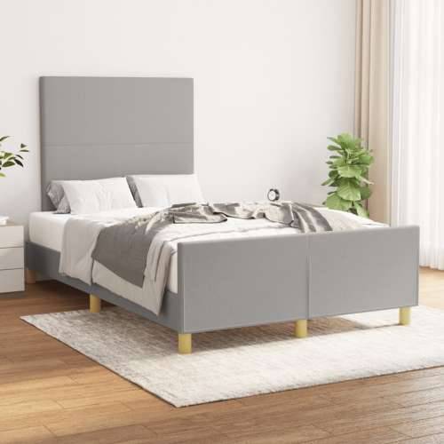 Okvir za krevet bez madraca svjetlosivi 120x190 cm od tkanine - Svjetlosiva 120 x 190 cm Gladak dizajn Cijena