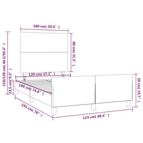 Okvir kreveta bez madraca crni 120x190 cm od tkanine - Crna 120 x 190 cm Gladak dizajn Cijena