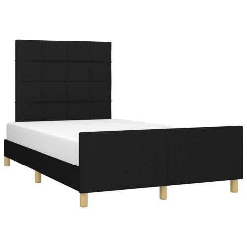 Okvir kreveta bez madraca crni 120x190 cm od tkanine - Crna 120 x 190 cm Blok s kvadratima Cijena