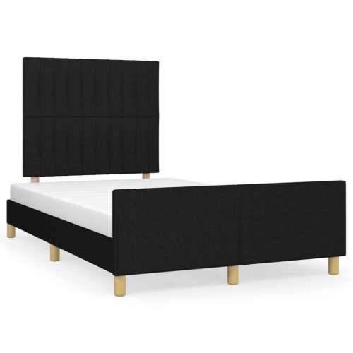 Okvir kreveta bez madraca crni 120x190 cm od tkanine - Crna 120 x 190 cm Okomite pruge Cijena