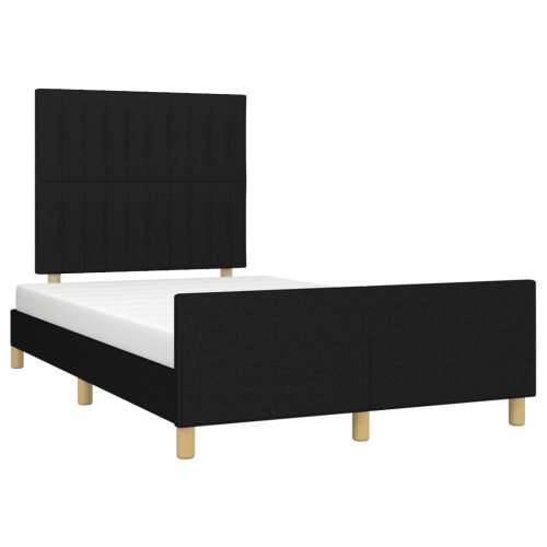 Okvir kreveta bez madraca crni 120x190 cm od tkanine - Crna 120 x 190 cm Okomite pruge Cijena