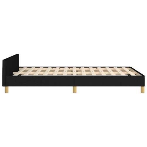 Okvir kreveta bez madraca crni 120x190 cm od tkanine - Crna 120 x 190 cm Okomite pruge Cijena