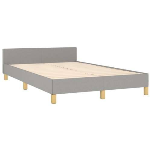 Okvir za krevet bez madraca svjetlosivi 120x190 cm od tkanine - Svjetlosiva 120 x 190 cm Dizajn s gumbima Cijena