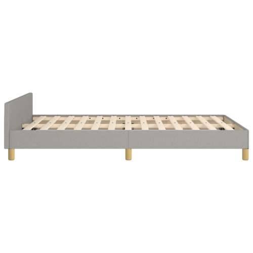 Okvir za krevet bez madraca svjetlosivi 120x190 cm od tkanine - Svjetlosiva 120 x 190 cm Dizajn s gumbima Cijena