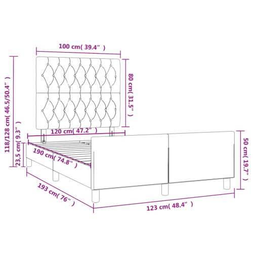 Okvir za krevet bez madraca svjetlosivi 120x190 cm od tkanine - Svjetlosiva 120 x 190 cm Dizajn s gumbima Cijena