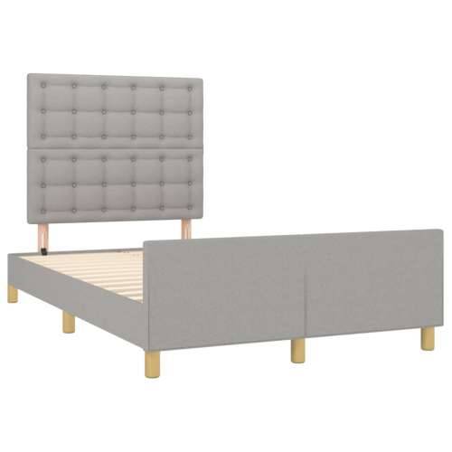 Okvir za krevet bez madraca svjetlosivi 120x190 cm od tkanine - Svjetlosiva 120 x 190 cm gumbi Cijena