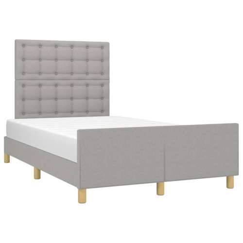 Okvir za krevet bez madraca svjetlosivi 120x190 cm od tkanine - Svjetlosiva 120 x 190 cm gumbi Cijena