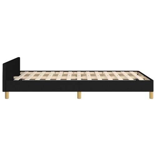 Okvir kreveta bez madraca crni 120x190 cm od tkanine - Crna 120 x 190 cm gumbi Cijena