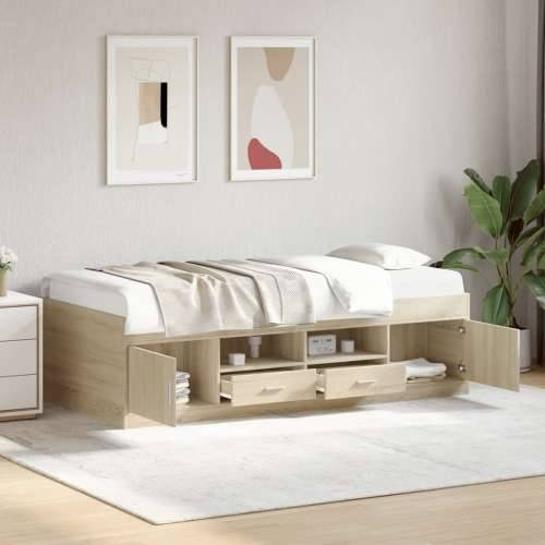 Dnevni krevet s ladicama bez madraca boja hrasta 75x190 cm - sonoma hrast 75 x 190 cm Cijena