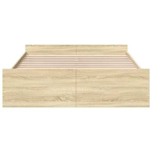 Okvir kreveta s ladicama boja hrasta sonome 150 x 200 cm drveni - sonoma hrast 150 x 200 cm Cijena