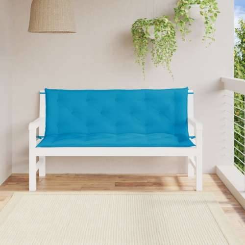 Jastuci za vrtnu klupu 2 kom svjetloplava od tkanine Oxford - Svijetlo plava 150 x 50 x 7 cm 2 Cijena