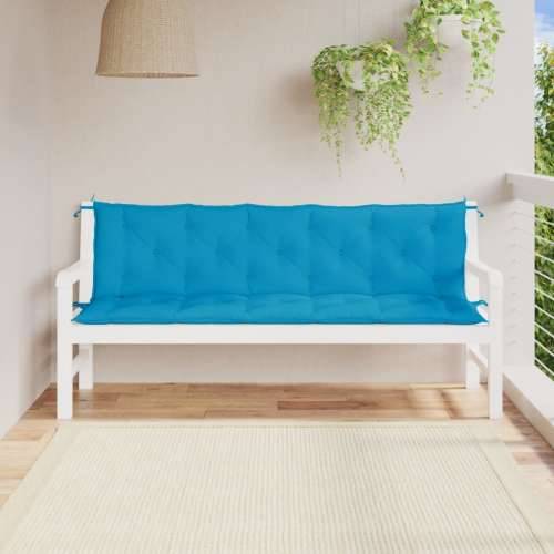 Jastuci za vrtnu klupu 2 kom svjetloplava od tkanine Oxford - Svijetlo plava 180 x 50 x 7 cm 2 Cijena