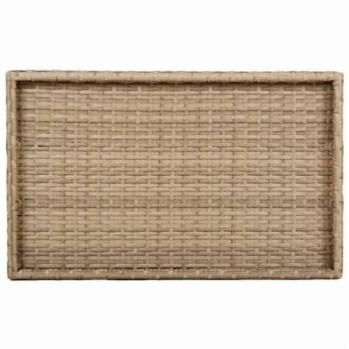 Sklopivi stol s pladnjem bež 65 x 40 x 75 cm od poliratana - Bež 1 Cijena