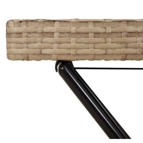 Sklopivi stol s pladnjem bež 65 x 40 x 75 cm od poliratana - Bež 1 Cijena