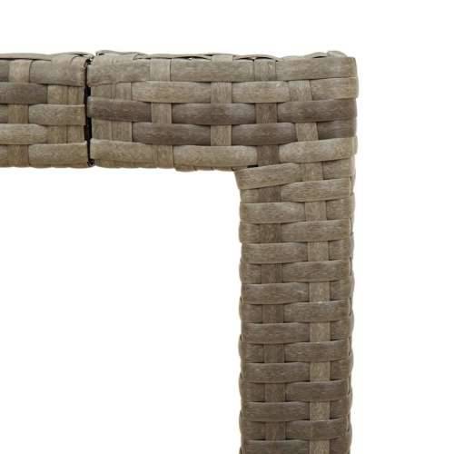 Vrtni stol s pločom od drva bagrema sivi 90x90x75 cm poliratana - Siva 90 x 90 x 75 cm 1 Cijena